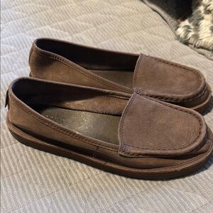 Rainbows Brown Leather Loafers ladies 9